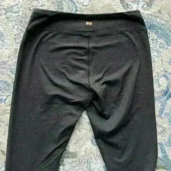 Lucy Dark Grey PowerMax Leggings with Ankle Scrunch Tie 27" Size Small - Picture 5 of 6